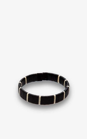 WENGUE BRACELET 10mm BLACK WHITE STRIPES