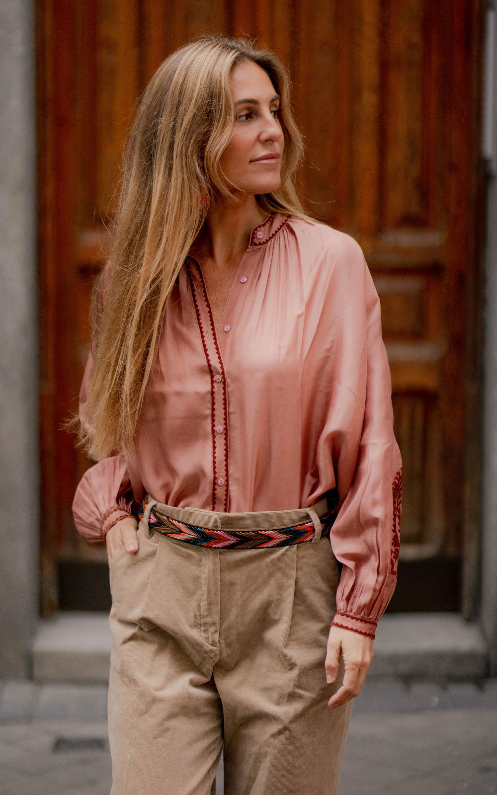 BLUSA EVANGELINA ROSE TONAL