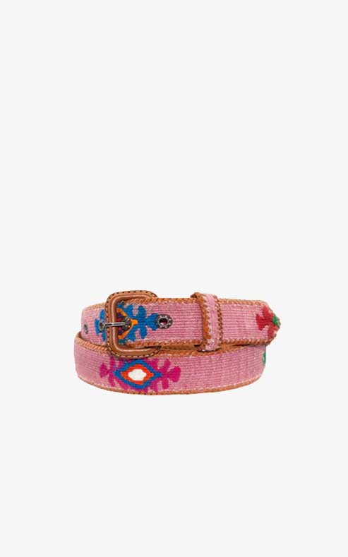 Old Pink Ethnic Belt