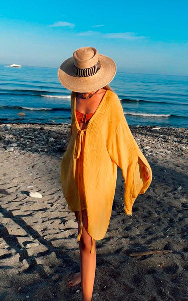 es saada mini dress SAYDA MINI DRESS GOLDEN APRICOT – La Mansa