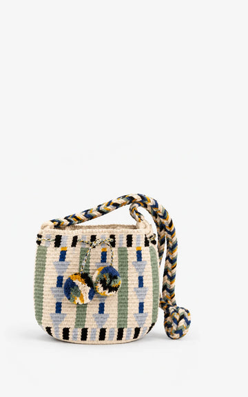 SMALL WAYUU PAMPA ECRU VERDE