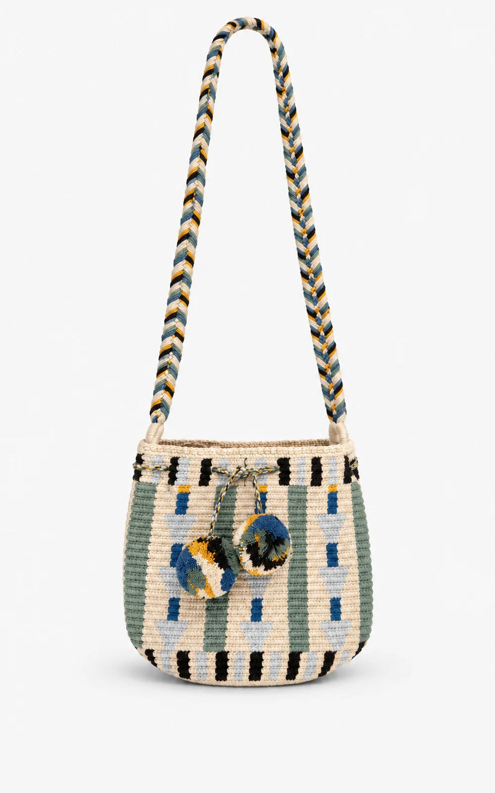 SMALL WAYUU PAMPA ECRU VERDE