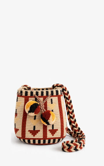 SMALL WAYUU PAMPA ECRU TERRACOTA