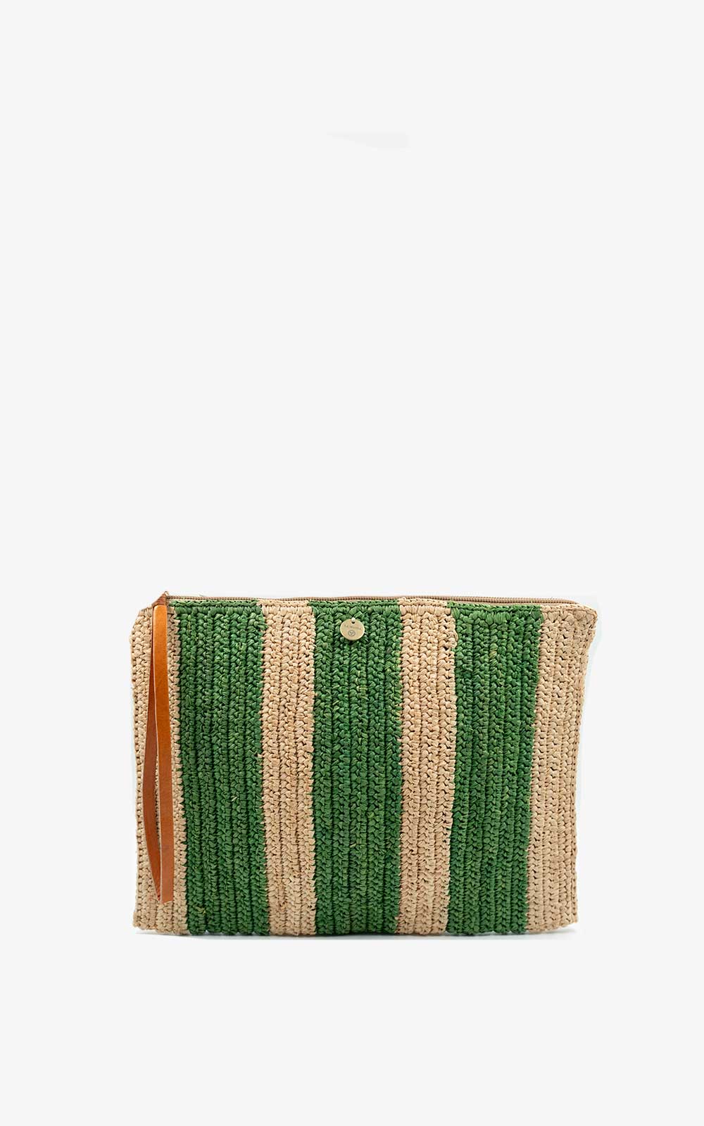 About green raffia stripes