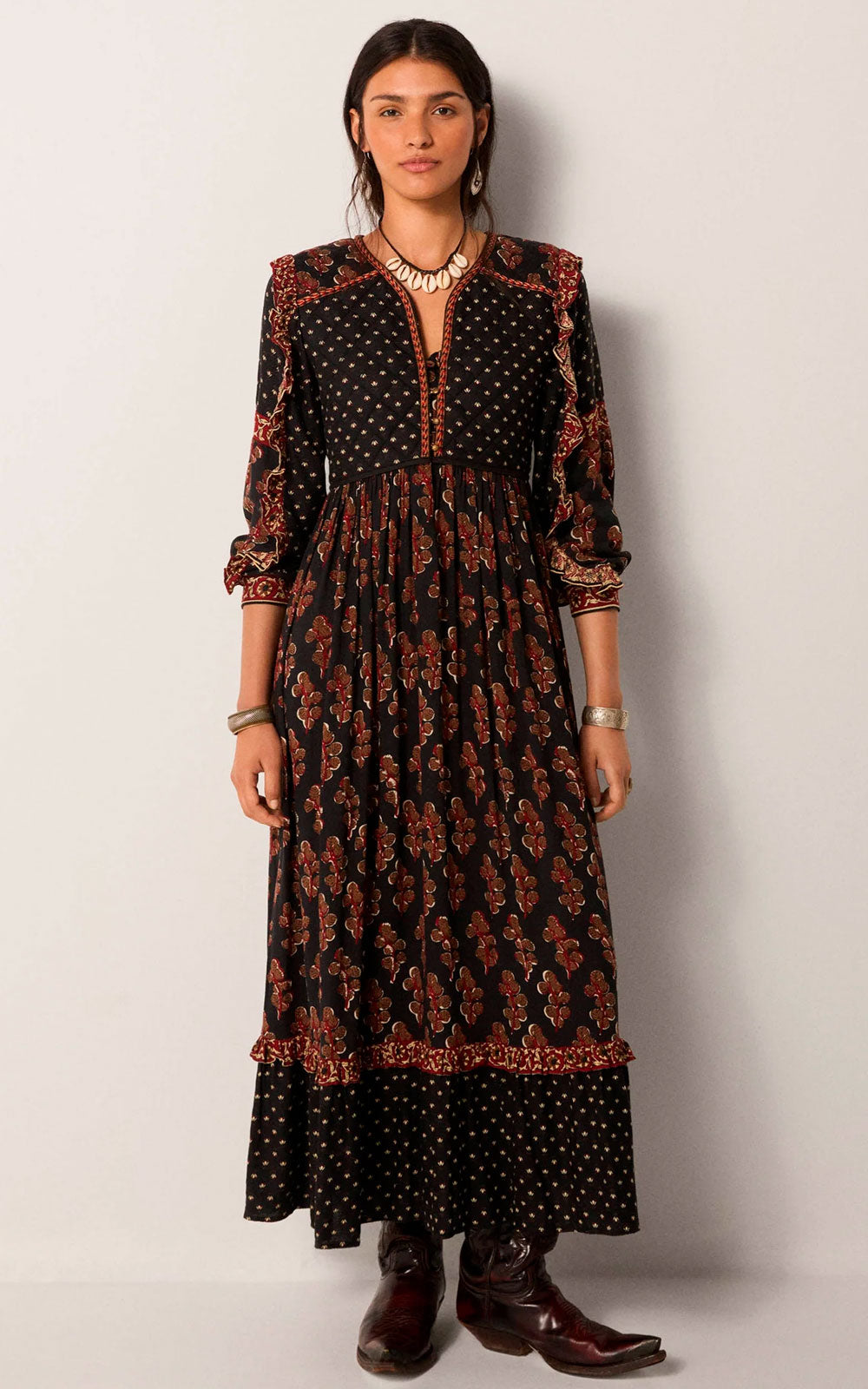 VESTIDO LILY BLACK COFFEE