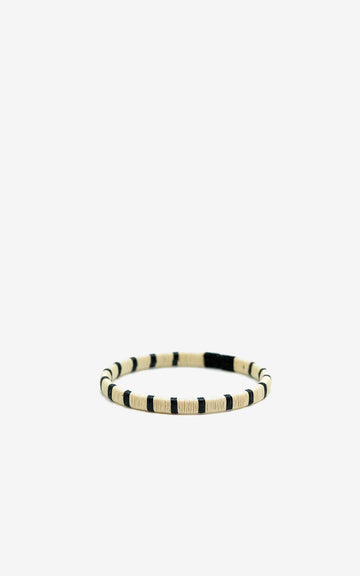 PULSERA WENGUE 5MM CRUDO RAYAS NEGRAS