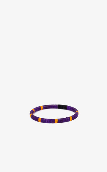 PULSERA WENGUE 5MM MORADO AMARILLO