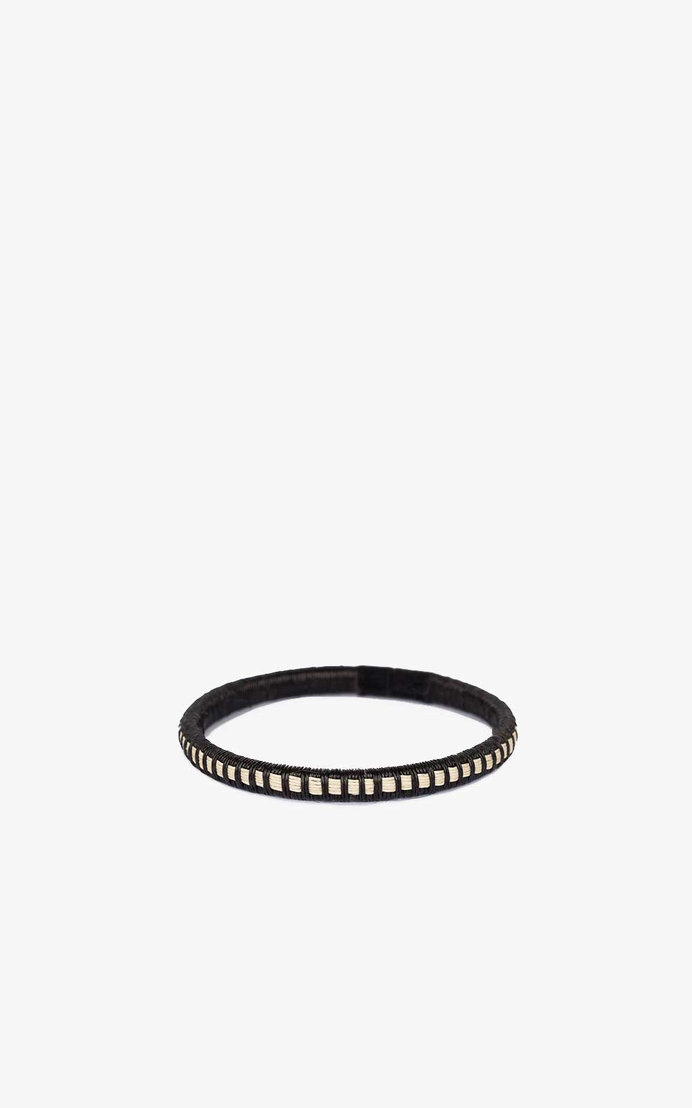 Wengue Black White Stripes Bracelet