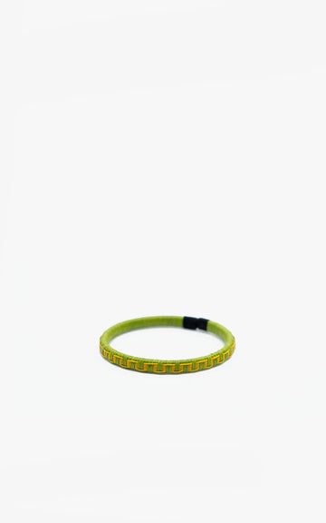 WENGUE BRACELET 5MM ENGLISH GREEN ZIGAZG