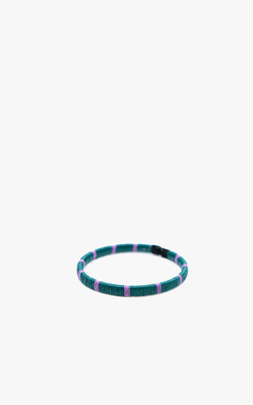 WENGUE BRACELET 5MM ENGLISH GREEN ZIGAZG
