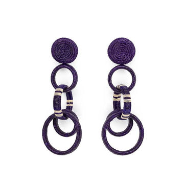 Purple Grosso Hoop triple earring