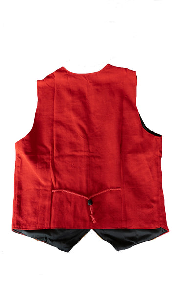 RED ETHNIC VEST